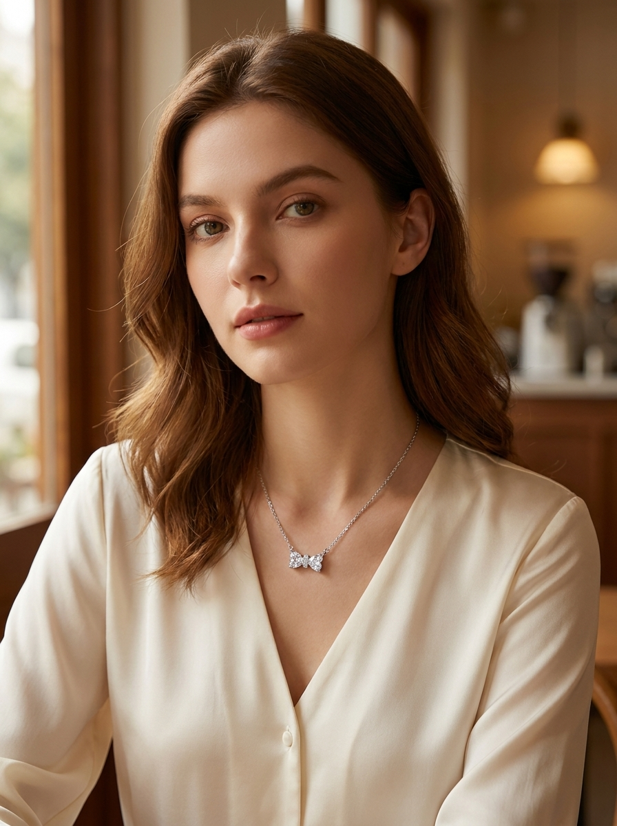Valentina’s Crystal Bow Necklace