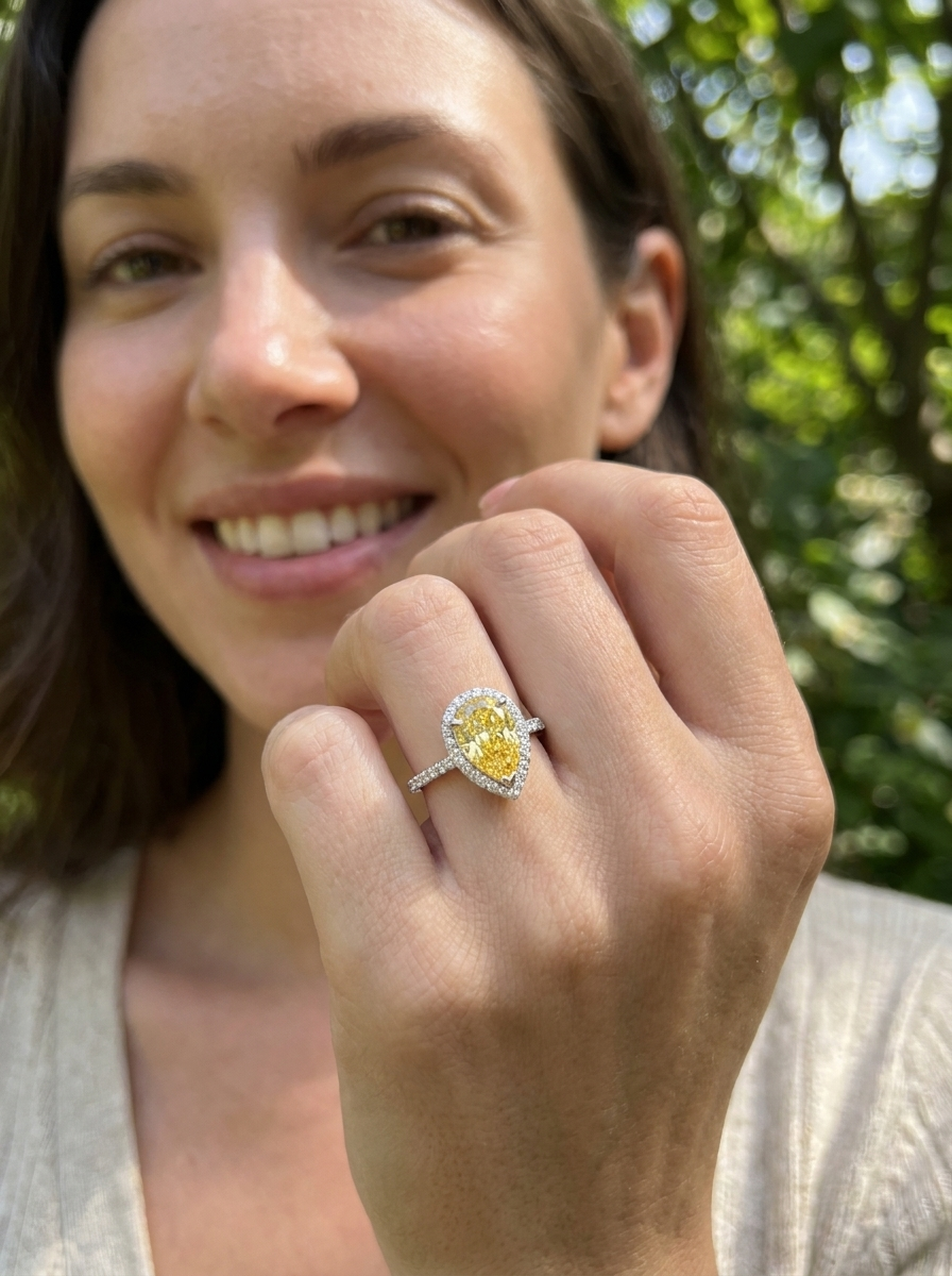 Valentina’s Golden Teardrop Ring