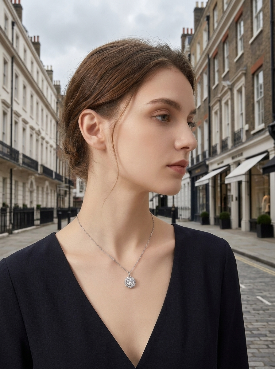 Valentina’s Celestial Halo Necklace