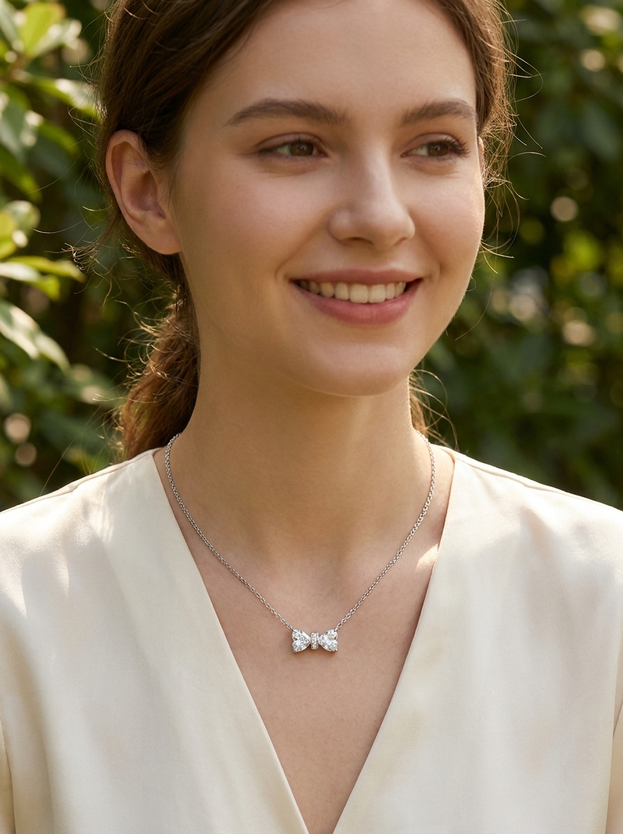 Valentina’s Crystal Bow Necklace