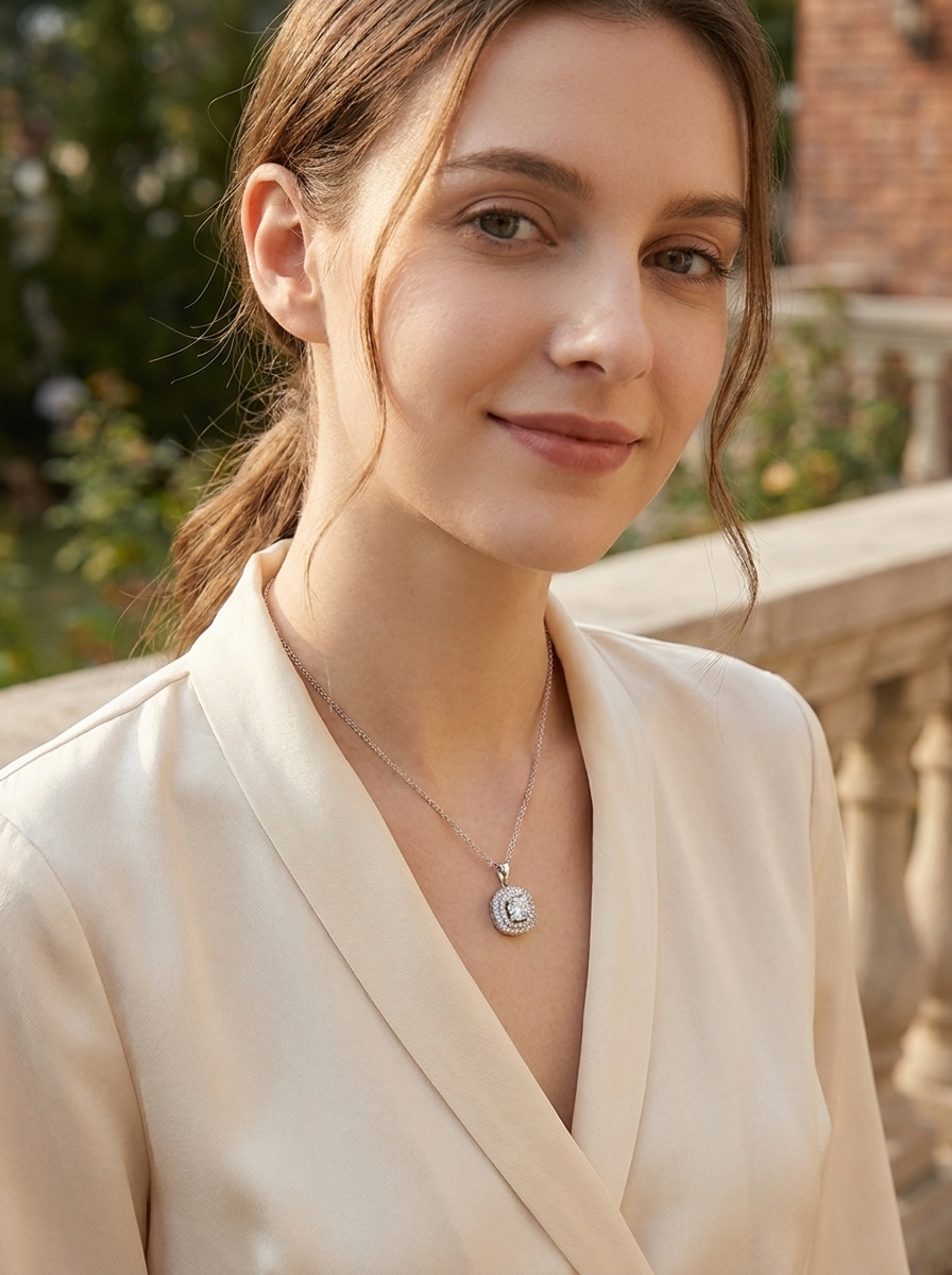 Valentina’s Radiant Halo Necklace