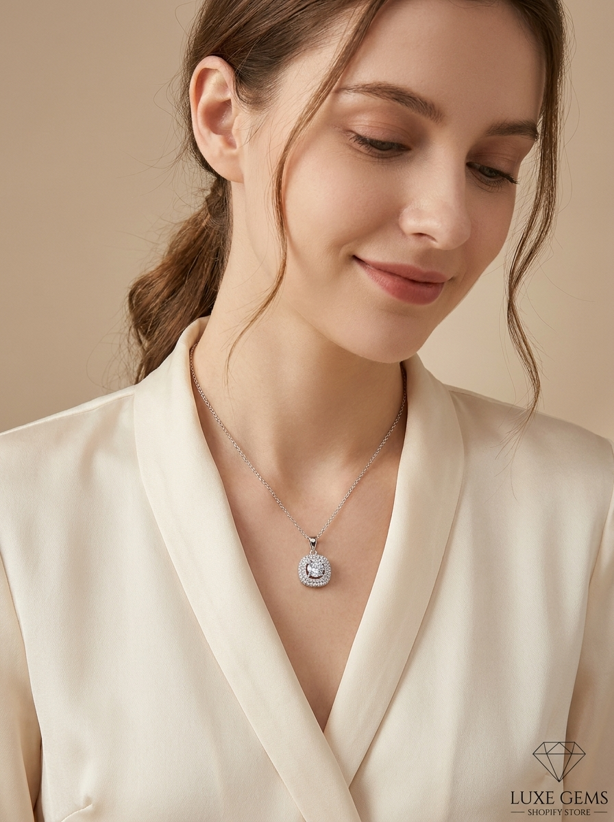 Valentina’s Radiant Halo Necklace