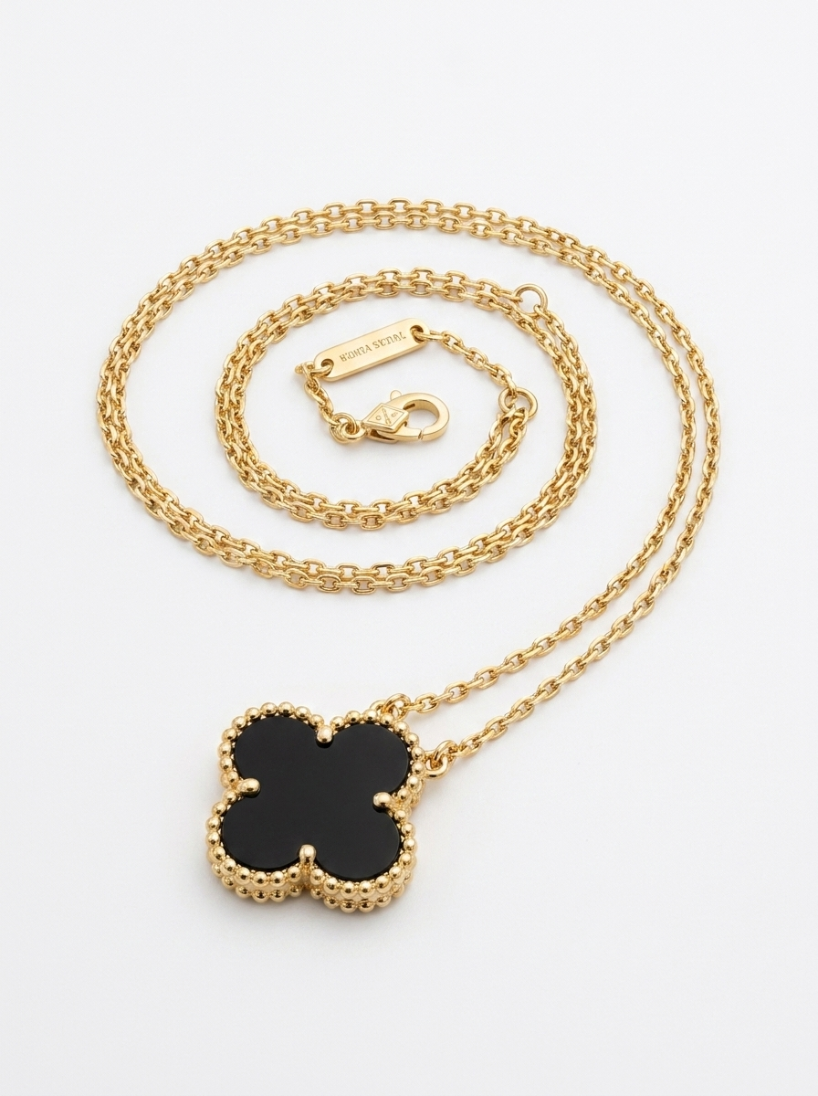Valentina’s Noir Clover Necklace