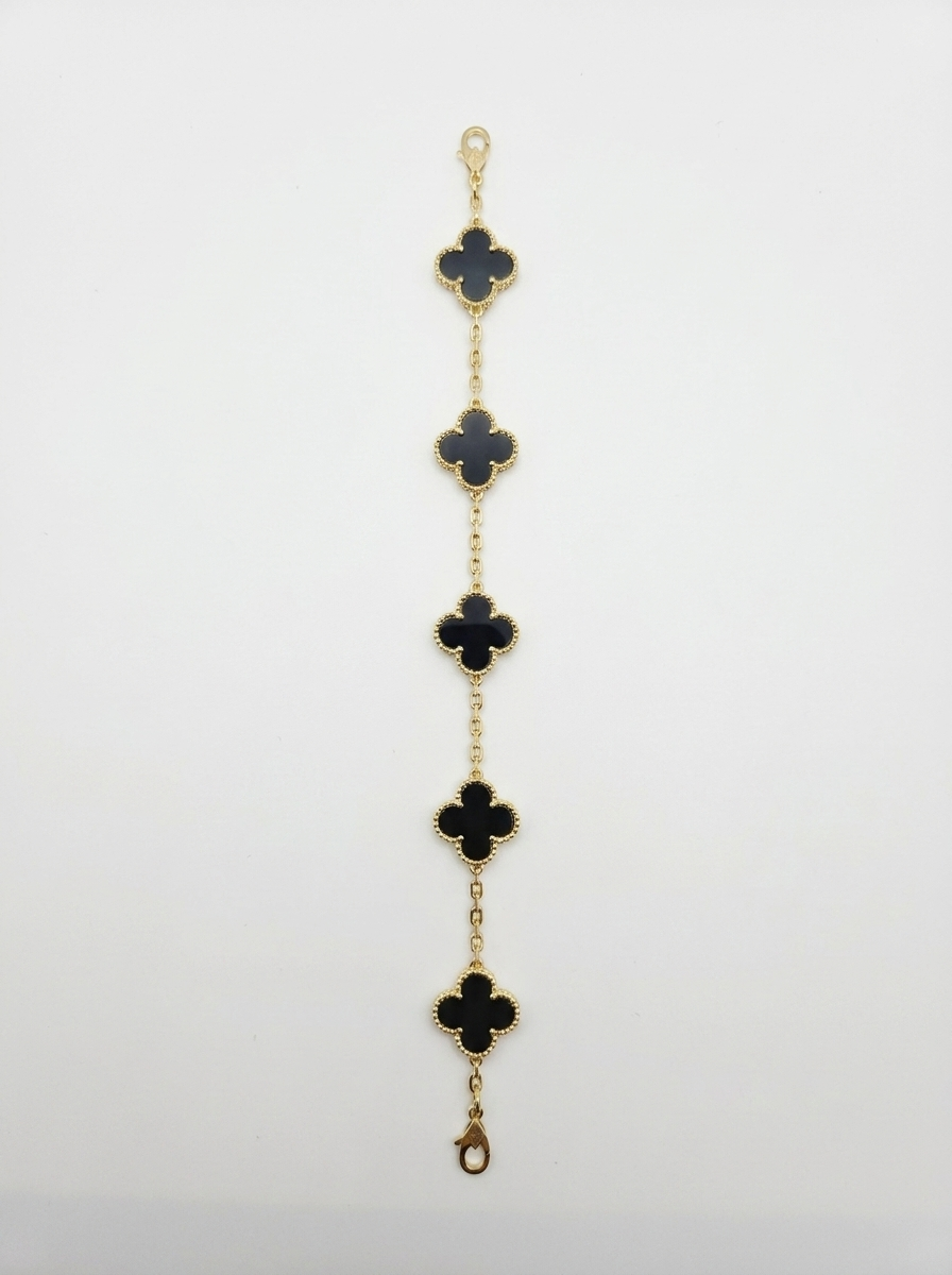 Valentina's Noir Clover Bracelet
