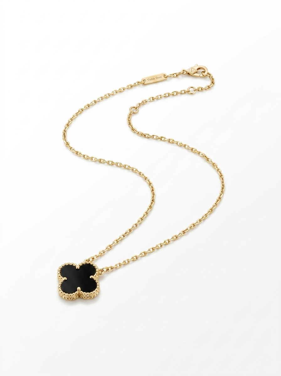 Valentina’s Noir Clover Necklace