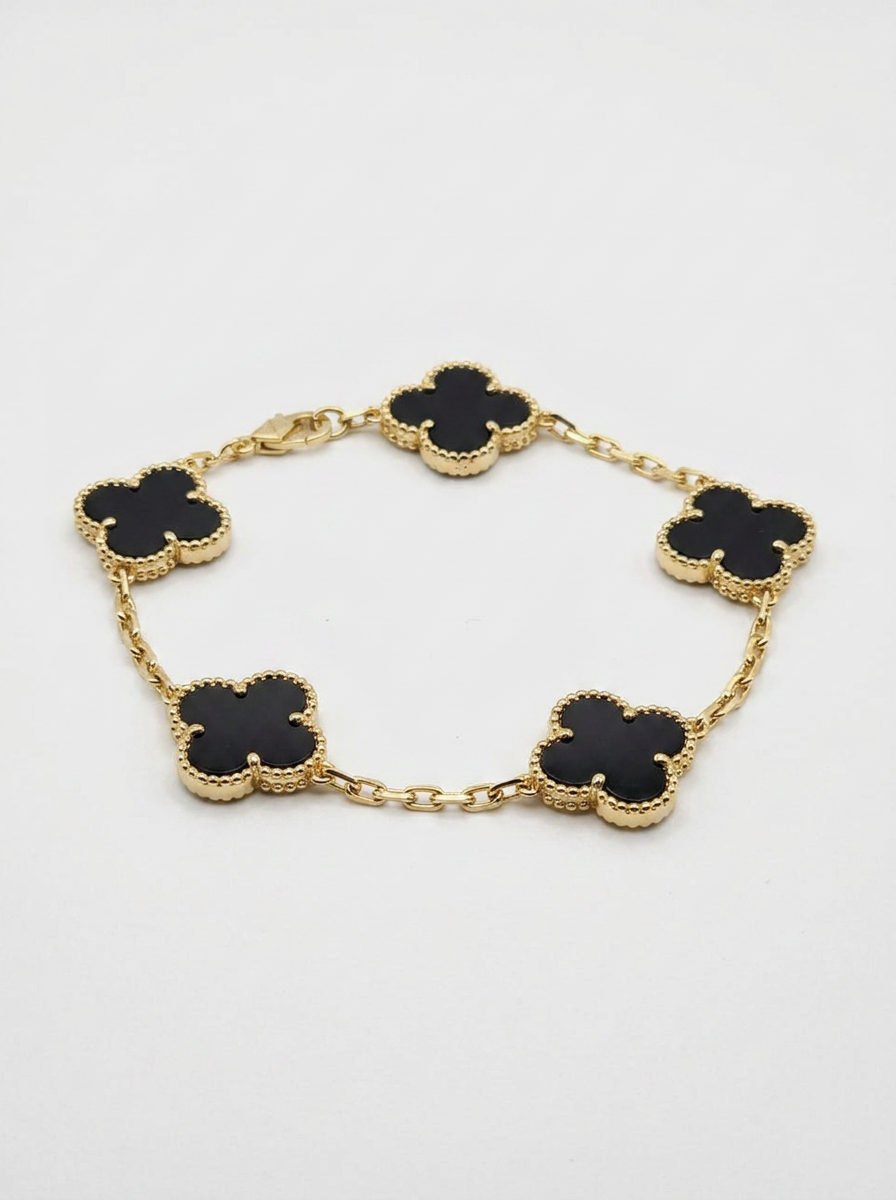 Valentina's Noir Clover Bracelet