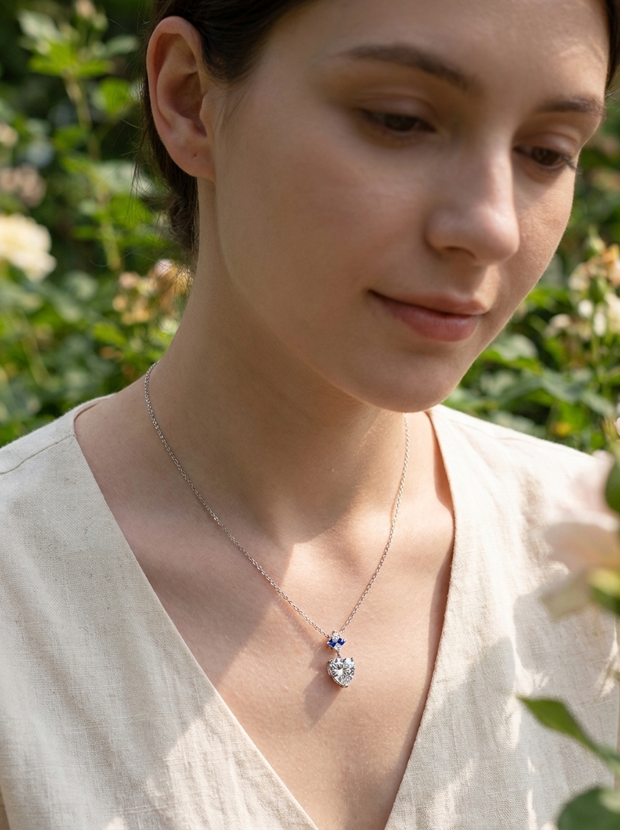Valentina's Sapphire Heart Necklace