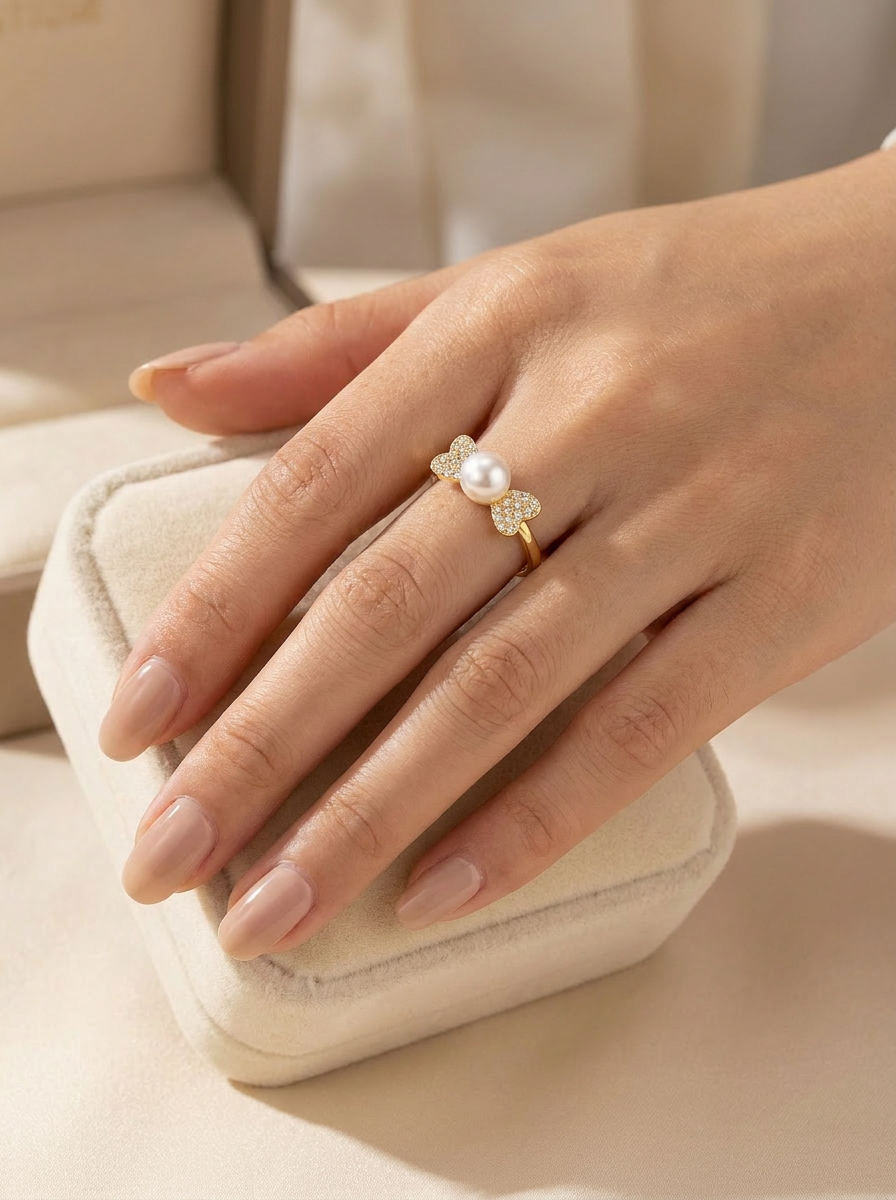 Valentina’s Eternal Heart Pearl Ring