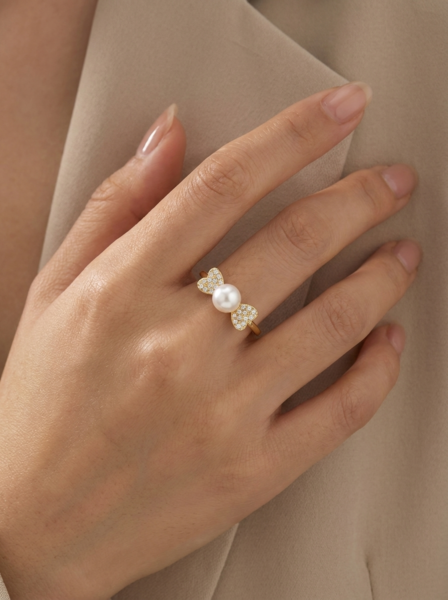 Valentina’s Eternal Heart Pearl Ring
