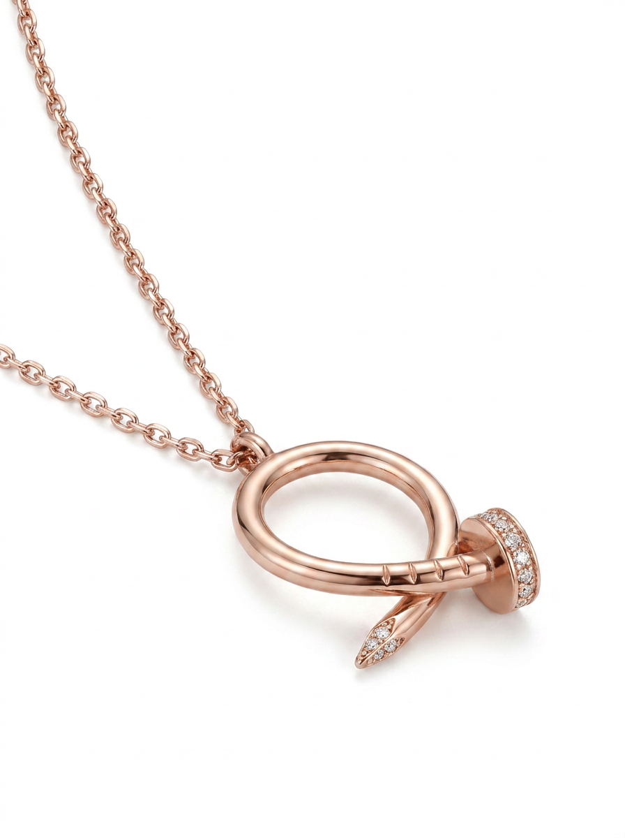 Valentina's Rose Nail Necklace
